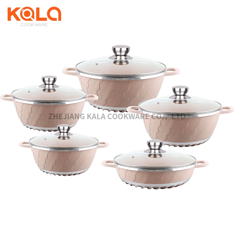 Hot New Products Aluminium Cookware -
 China Factory OEM multifunctional Twill shape 10pcs casseroles cooker die casting granite cookware set non stick  cookware wholesale   – KALA