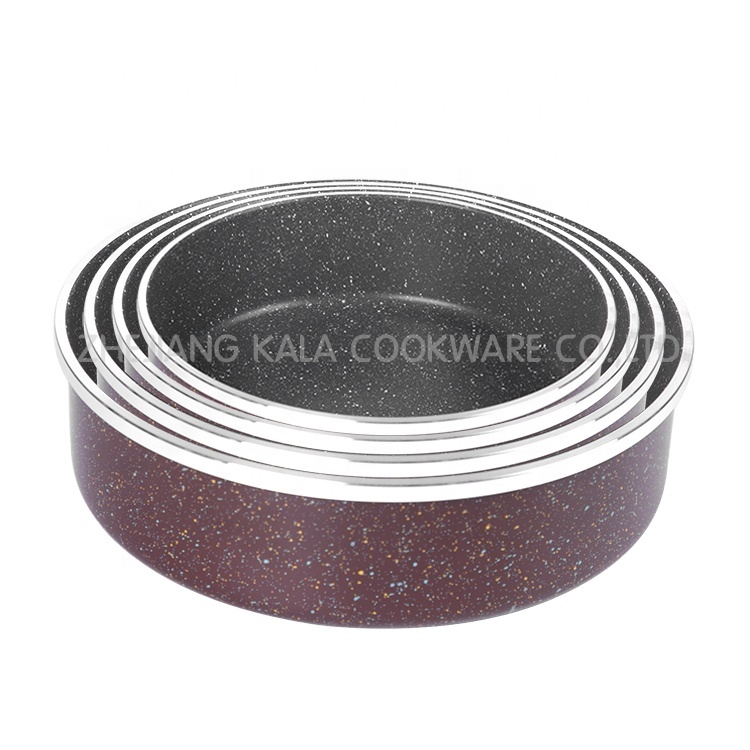 China Cheap price Caraway Cookware -
 High quality kitchen supplies granite cookware set non stick  coating oven tray nordic ware bundt cake pans cookware pressed China aluminum cooking pot factory...